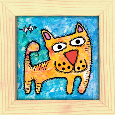 Картина под названием "Kitty # 15" - Nikita Ostapenco, Подлинное произведение искусства, Акрил