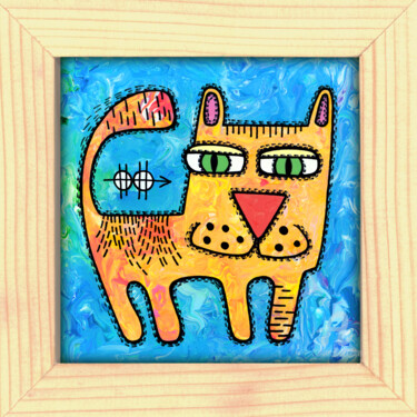 Peinture intitulée "Kitty # 22" par Nikita Ostapenco, Œuvre d'art originale, Acrylique