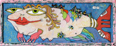 Pittura intitolato "Dreamboat" da Nikita Ostapenco, Opera d'arte originale, Acrilico