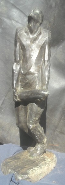 Escultura titulada "Последний  снаряд" por Valerii Nikitin, Obra de arte original, Yeso