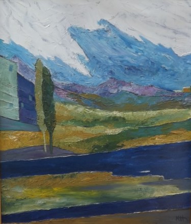 Peinture intitulée "il vento" par Hélène Guinand, Œuvre d'art originale, Huile