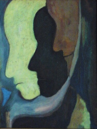 Peinture intitulée "Trinità" par Hélène Guinand, Œuvre d'art originale, Huile