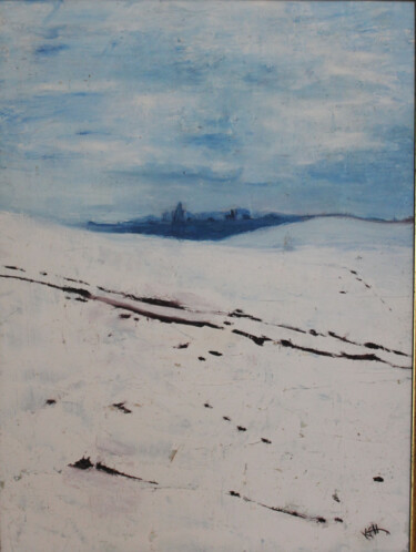 Peinture intitulée "Murisengo inverno" par Hélène Guinand, Œuvre d'art originale, Huile