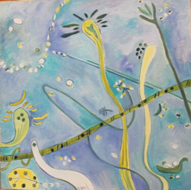 Pintura intitulada "fantasia marina" por Hélène Guinand, Obras de arte originais, Óleo