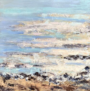 Painting titled "Chalky Tide" by Nikki Wheeler, Original Artwork, Acrylic