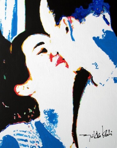 Peinture intitulée "Le baiser" par Nikko Kali, Œuvre d'art originale, Huile