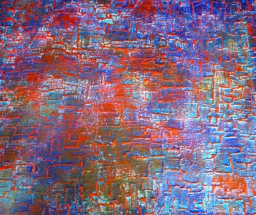 Painting titled "Labyrinthe cosmique" by Nikko Kali, Original Artwork, Oil
