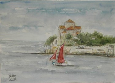 Peinture intitulée "Talmont Gironde" par Nikkos, Œuvre d'art originale