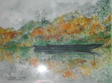 Peinture intitulée "Marais de Goulaine…" par Nikkos, Œuvre d'art originale