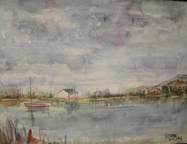 Peinture intitulée "Entre mer et Loire" par Nikkos, Œuvre d'art originale