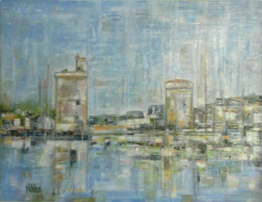 Peinture intitulée "Vieux port de la Ro…" par Nikkos, Œuvre d'art originale