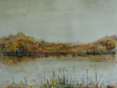 Peinture intitulée "Marais flambloyant" par Nikkos, Œuvre d'art originale