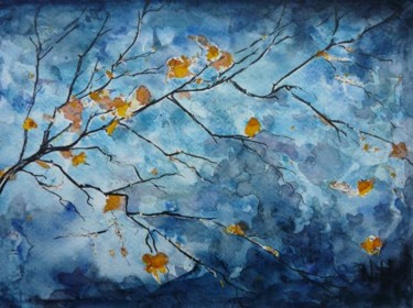 Peinture intitulée "Japanese autumn" par Nikkos, Œuvre d'art originale