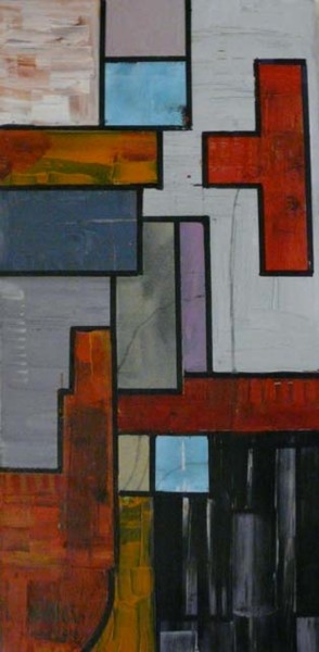 Peinture intitulée "Déblocage pictural" par Nikkos, Œuvre d'art originale