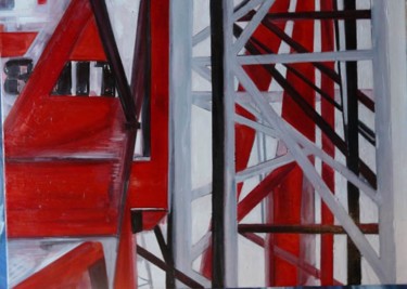 Peinture intitulée "Red i Sion 2  en co…" par Nikkos, Œuvre d'art originale