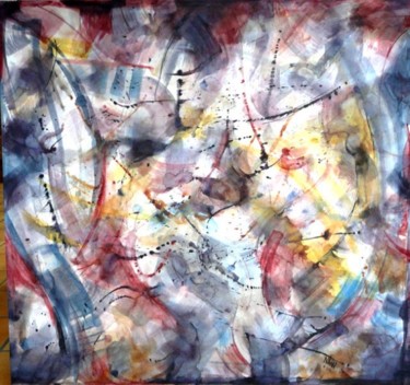 Peinture intitulée "Turbulences" par Nikkos, Œuvre d'art originale