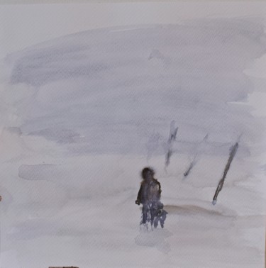 Painting titled "Winterreise" by Niklas Nydahl, Original Artwork, Watercolor