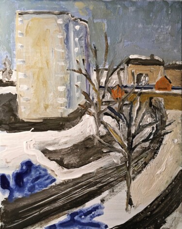 Painting titled "View, Gagarina dist…" by Niklas Nydahl, Original Artwork, Gouache