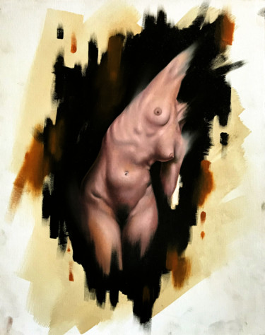 Peinture intitulée "nu debout.jpg" par Niko Sourigues, Œuvre d'art originale, Huile