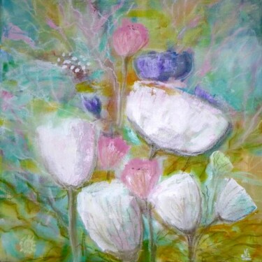 Pintura intitulada "Abstraction floral…" por Larissa Nikoleit, Obras de arte originais, Acrílico