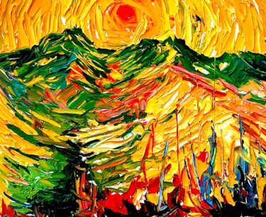 Painting titled "At the Sun" by Nikol Aghababyan, Original Artwork, Oil