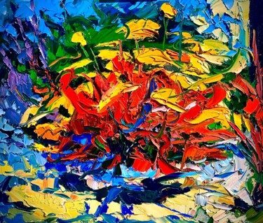 Painting titled "The Color of the Wo…" by Nikol Aghababyan, Original Artwork, Oil