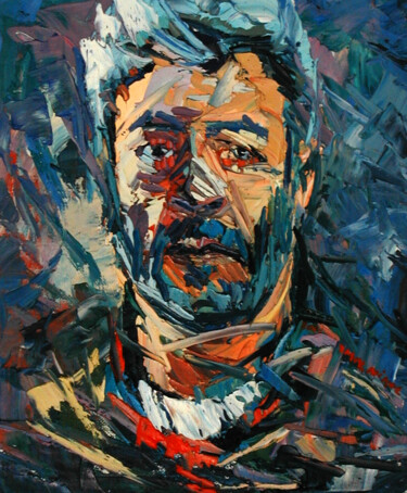 Peinture intitulée "Self-portrait" par Nikol Aghababyan, Œuvre d'art originale, Huile