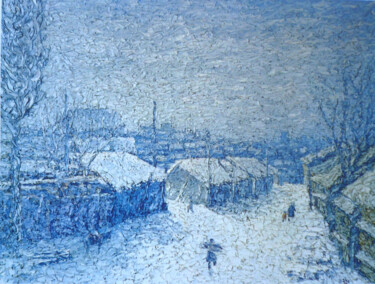 Pintura intitulada "Winter of 1993" por Nikol Aghababyan, Obras de arte originais, Óleo