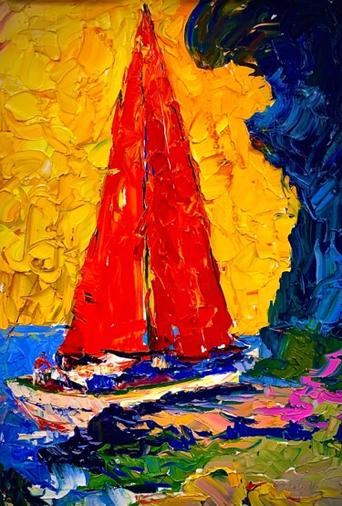 Malerei mit dem Titel "The three colors of…" von Nikol Aghababyan, Original-Kunstwerk, Öl