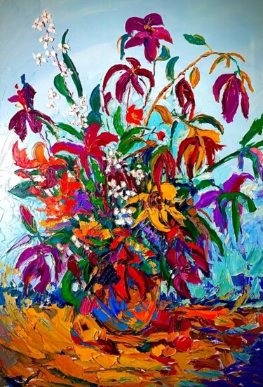 Painting titled "Autumn Scent" by Nikol Aghababyan, Original Artwork, Oil