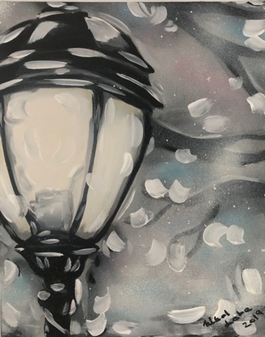 Malarstwo zatytułowany „Frozen lamp” autorstwa Nikol Valdman, Oryginalna praca, Akryl