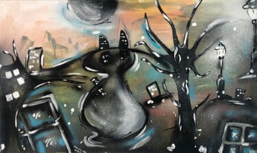 Peinture intitulée "Original surrealist…" par Nikol Valdman, Œuvre d'art originale, Acrylique