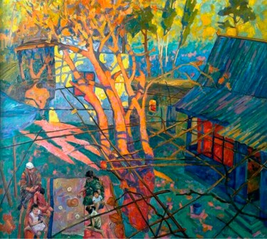 Картина под названием "Morning" - Bakhtiyar Urakov, Подлинное произведение искусства, Масло Установлен на Деревянная рама дл…