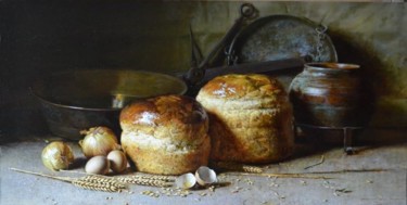 Painting titled "Хлеб" by Iurii Viktorovich Nikolaev, Original Artwork