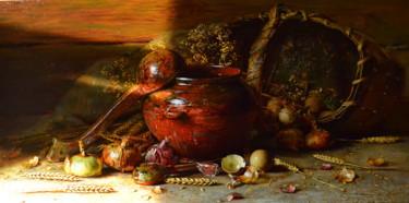 Pintura intitulada "Горшок" por Iurii Viktorovich Nikolaev, Obras de arte originais, Óleo
