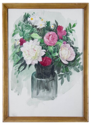 Schilderij getiteld "Still life with dai…" door Nikolai Chalyi, Origineel Kunstwerk, Aquarel