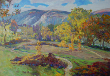 Painting titled "Breath of autumn" by Nikolai Chebotaru, Original Artwork, Oil