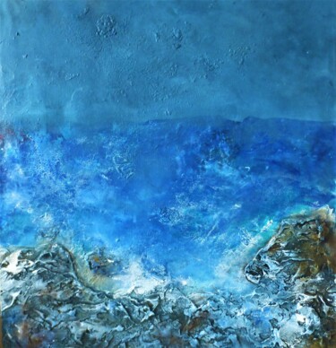 Painting titled "Seascape" by Nikolai Gritsanchuk, Original Artwork, Acrylic Mounted on Wood Stretcher frame