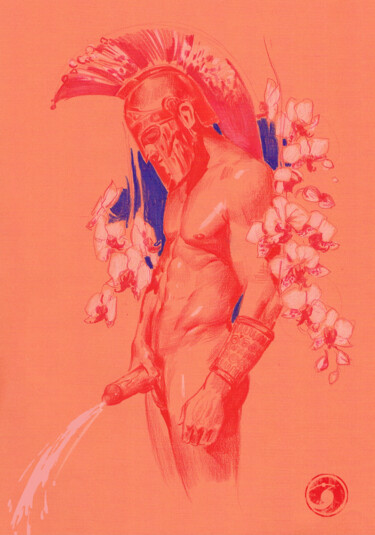 Рисунок под названием "heat" - Nikolai Khaidarov, Подлинное произведение искусства, Цветные карандаши