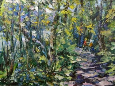 Картина под названием "Пленэр на реке Ик" - Николай Зайцев, Подлинное произведение искусства, Масло