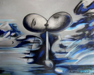 Картина под названием "KISS" - Nikolai Bartossik, Подлинное произведение искусства, Акрил