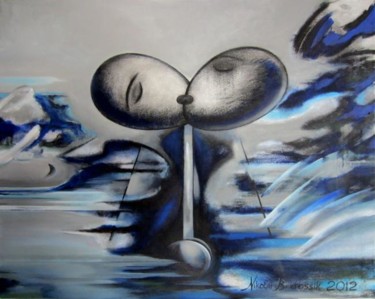 Painting titled "KISS" by Nikolai Bartossik, Original Artwork, Acrylic