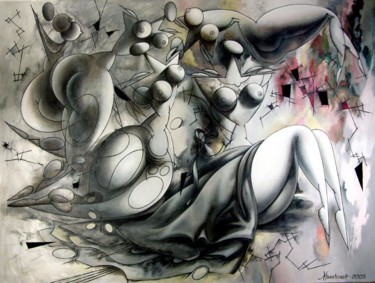 Картина под названием "WOMEN" - Nikolai Bartossik, Подлинное произведение искусства, Акрил
