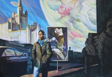 Peinture intitulée "Небо в кармане" par Nikolai Pak, Œuvre d'art originale, Acrylique