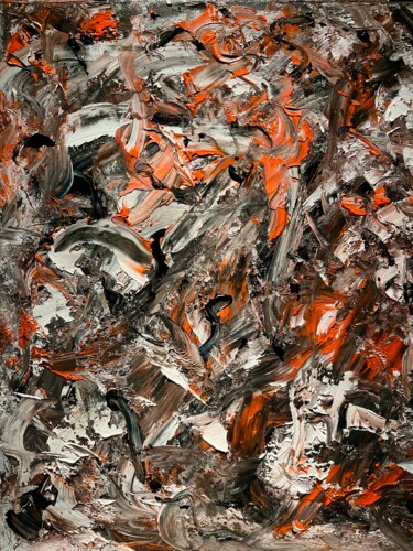 Картина под названием "Abstract acrylic pa…" - Nikolaos Santmperi, Подлинное произведение искусства, Акрил Установлен на Дер…