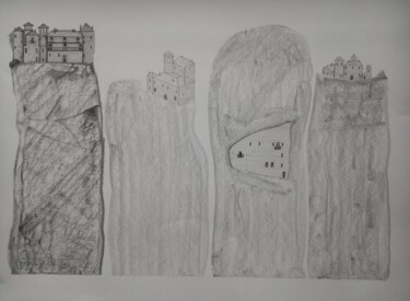 Drawing titled "Meteora" by Nikolaos Triantafyllou, Original Artwork, Graphite