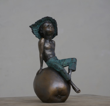 Sculpture titled "Dreamer" by Nikolai Shatalov, Original Artwork, Metals