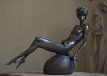 Skulptur mit dem Titel "Bather" von Nikolai Shatalov, Original-Kunstwerk, Metalle