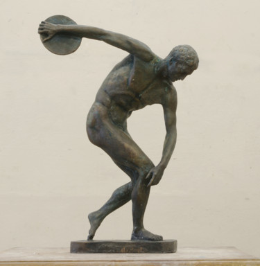 Escultura titulada "Discobolus" por Nikolai Shatalov, Obra de arte original, Bronce