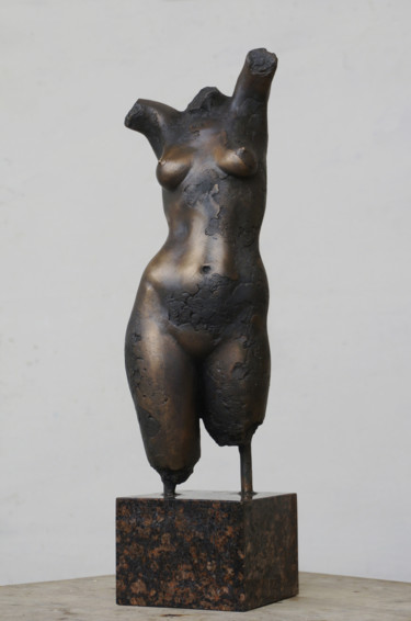 Sculpture titled "Torso" by Nikolai Shatalov, Original Artwork, Metals